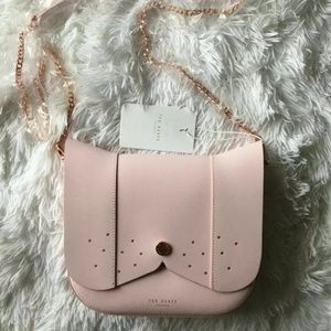 Ted Baker London Pink Cat Leather Crossbody